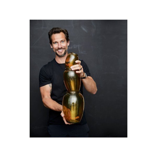 Dzeltena stikla vāze Bitz Kusintha, ø 17,5 cm-image-3