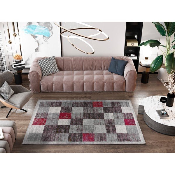 Sarkans/pelēks paklājs 200x290 cm Sheki – Universal-image-1