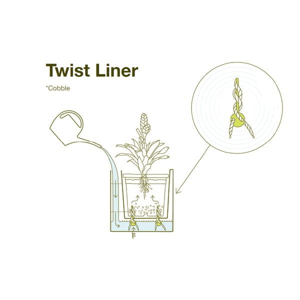 Bazilika zaļš pašapūdeņojošs puķu pods Flower Lover Cobble Trio, 40 x 14 cm-image-2