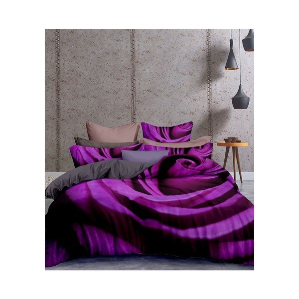 Violeta mikrošķiedras gultas pārklājs DecoKing Omorfi, 155 x 220 cm-image-1