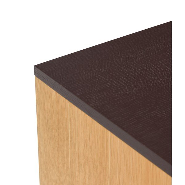 Brūna kumode ar ozolkoka imitāciju 140x65x35 cm Dual – Hübsch-image-3