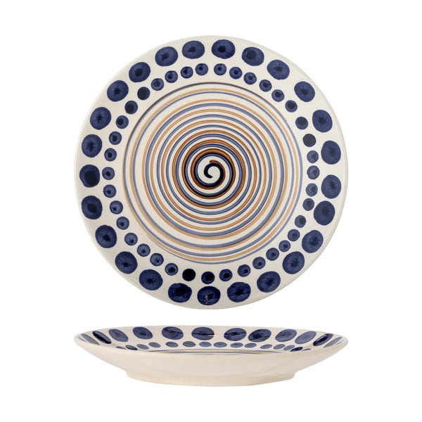 Balts/tumši zils māla šķīvis ø 27 cm Shama – Bloomingville-image-2