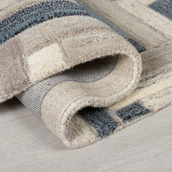 Pelēki zils vilnas paklājs Flair Rugs Russo, 60 x 230 cm-image-1