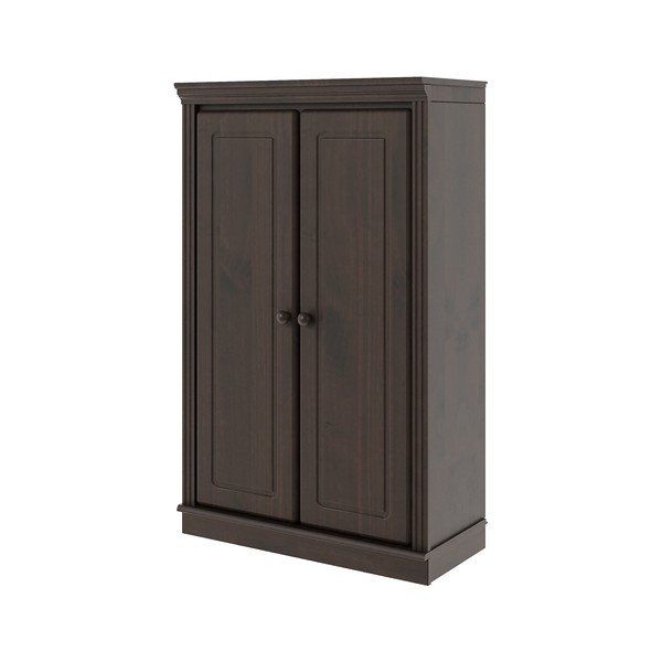Tumši brūns priedes masīvkoka skapītis 74x118x35 cm Anita – Støraa-image-2