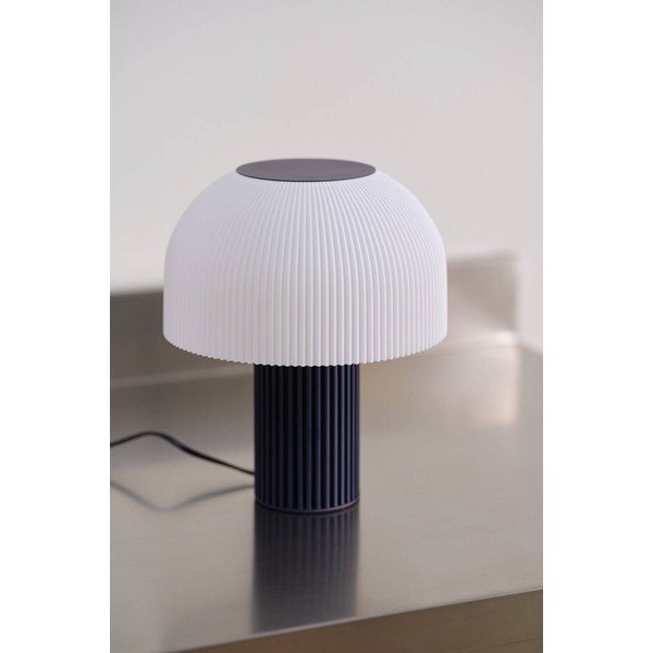 Balta/zila plastmasas galda lampa (augstums 29 cm) Maya – Jotex-image-2