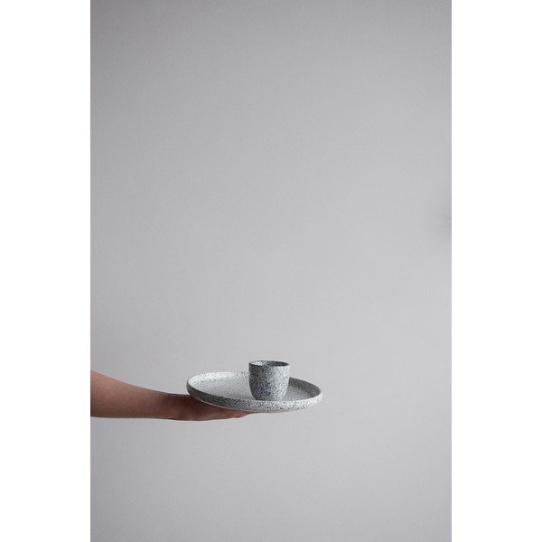 Balts un melns ÅOOMI Mess mazs keramikas šķīvis, ø 20 cm-image-3