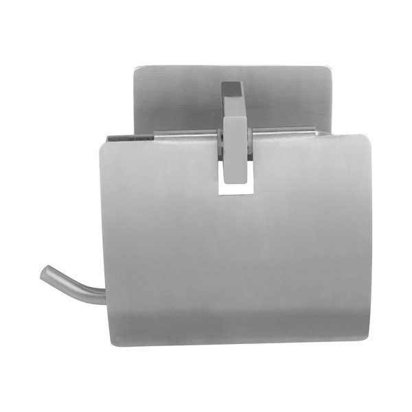 Matētas sudraba krāsas nerūsējošā tērauda pašlīmējošs tualetes papīra turētājs Genova – Wenko-image-3