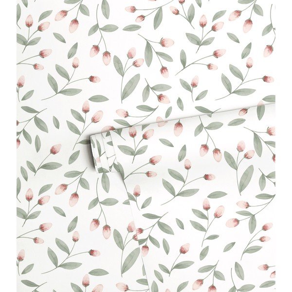 Bērnu tapetes no neausta auduma 10 m x 50 cm Flower Buds – Lilipinso-image-2