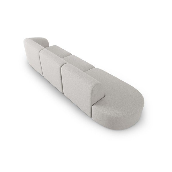 Gaiši pelēks dīvāns no šenila auduma ar labo stūri 311 cm Paolo – Milo Casa-image-3