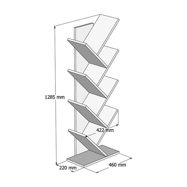 Balts plaukts 46x128,5 cm Hitit – Kalune Design-image-3