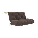 Tumši brūns velveta salokāms dīvāns 135 cm Hooked – Karup Design