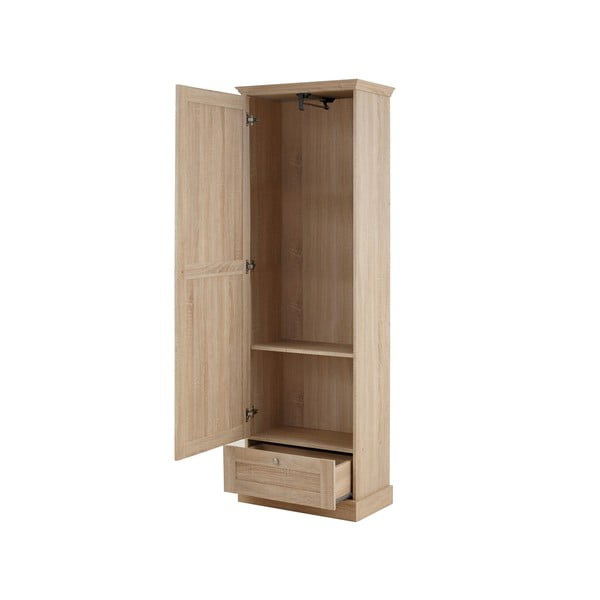 Dabīga toņa drēbju skapis ar ozolkoka imitāciju 60x180 cm Binz – Støraa-image-3