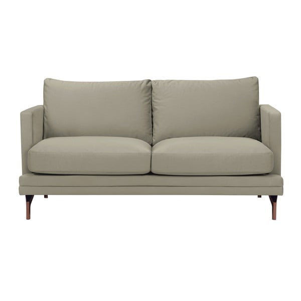 Windsor & Co Sofas Jupiter bēšs divvietīgs dīvāns ar zelta dīvāna pamatni