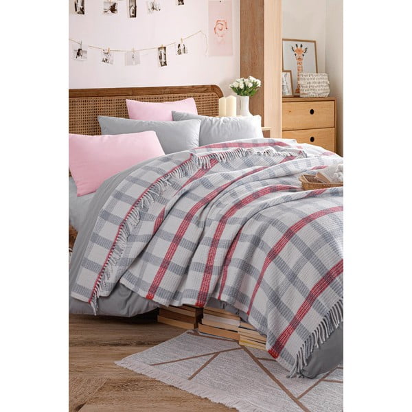 Pelēks gultas pārklājs 180x220 cm Warm Soft – Mijolnir-image-1