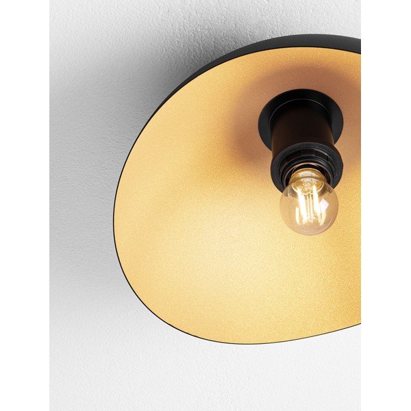 Matēti melna/zelta krāsas metāla griestu lampa Opsi – Nova Luce-image-2