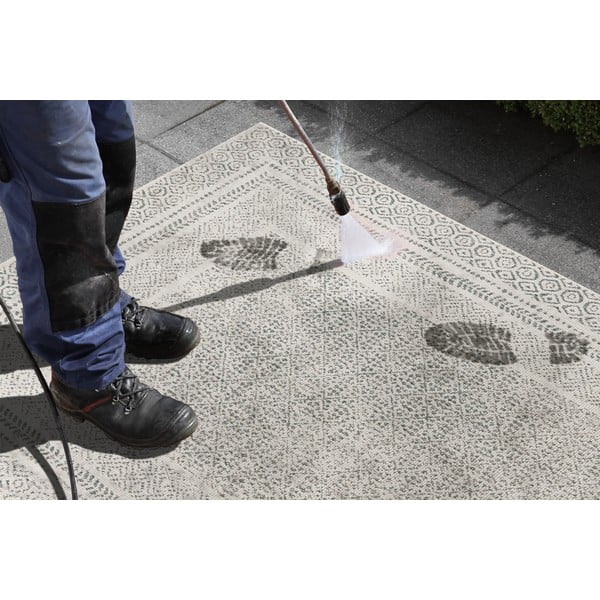 Zaļi balts āra paklājs Ragami Berlin, 80 x 250 cm-image-1