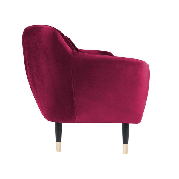 Rozā dīvāns ar melnām kājām Mazzini Sofas Benito, 188 cm-image-3