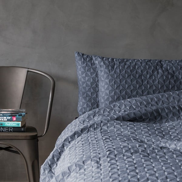 Tumši zils vienvietīgās gultas pārklājs 140x250 cm Butterfly – Mette Ditmer Denmark-image-1