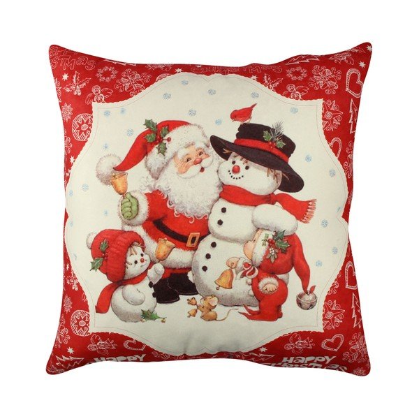 Spilvens Snowman and Santa, 43 x 43 cm