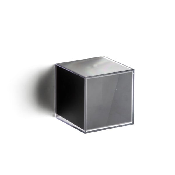 Melna sienas kaste (slēgta) ar caurspīdīgu vāku Qualy Pixel Cube