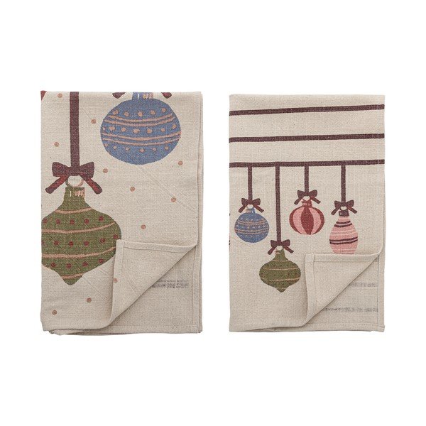 Kokvilnas trauku dvieļi (2 gab.) ar Ziemassvētku motīvu 71x45 cm Ornamentia – Bloomingville-image-2