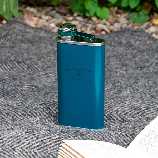 Zilganzaļa nerūsējošā tērauda blašķe 250 ml Spirit of Adventure – Rex London-image-1