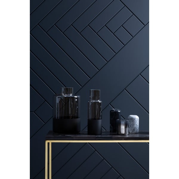 Stikla vāze ar melnām detaļām Premier Housewares Cova, augstums 30 cm-image-2