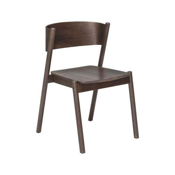 Brūns ozolkoka ēdamistabas krēsls Oblique - Hübsch