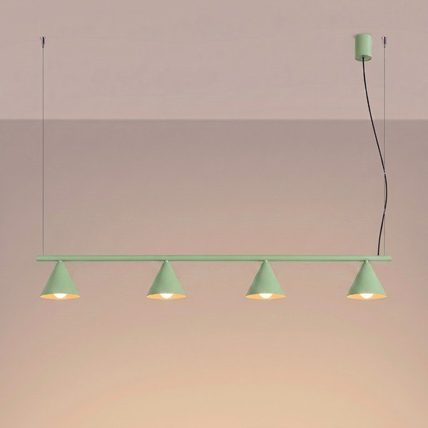 Salvijas zaļa tērauda piekaramā lampa Zylo – Sollux-image-2