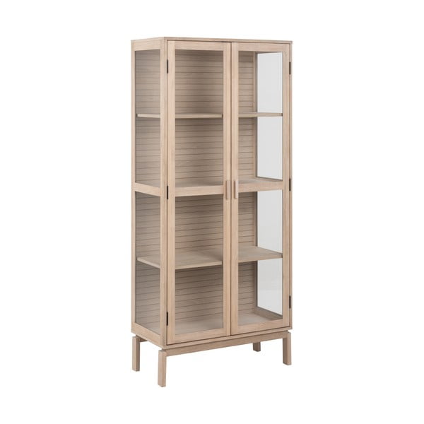 Dabīga toņa vitrīna ar ozolkoka imitāciju 80x180 cm Linley – Actona-image-2