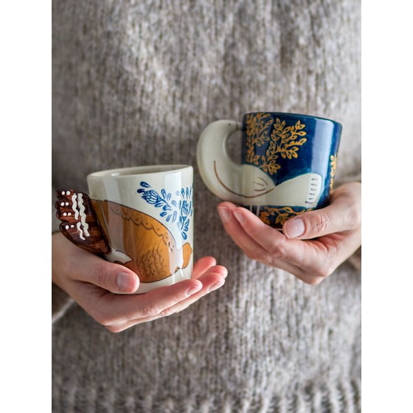 Krēmkrāsas māla krūze 260 ml Hezha – Bloomingville-image-2