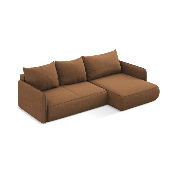 Oranžs salokāms/ar uzglabāšanas vietu stūra dīvāns (ar labo stūri) Nanea – Makamii-image-4