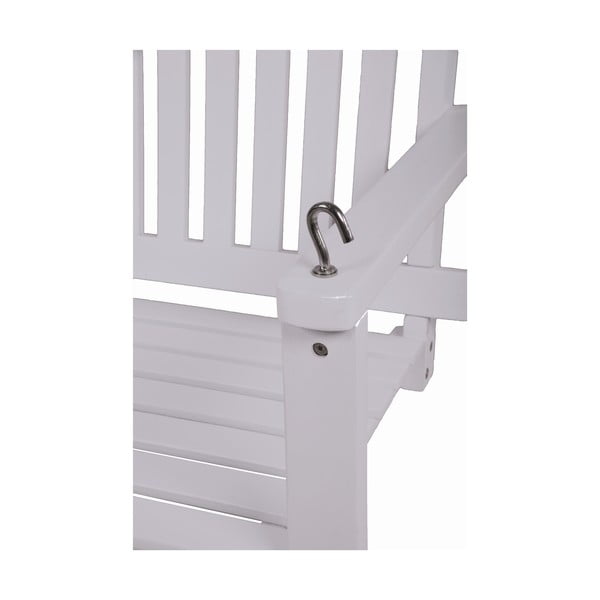 Baltas koka dārza šūpoles Augusta – Garden Pleasure-image-2