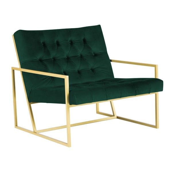 Zaļš krēsls ar zelta dizainu Mazzini Sofas Bono