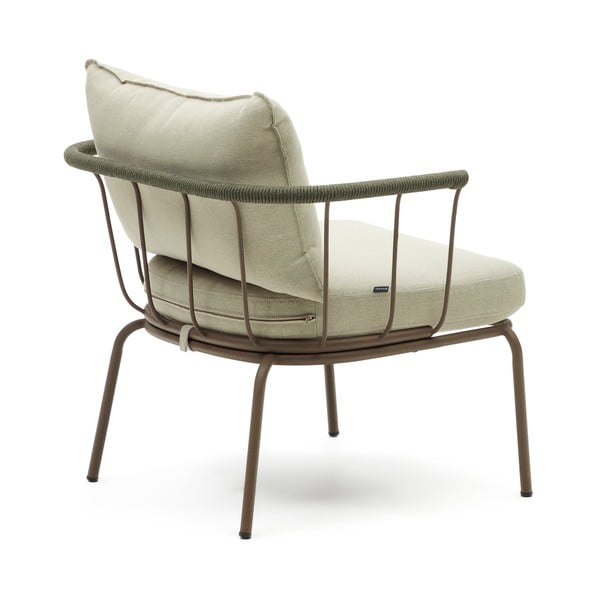 Gaiši zaļš metāla dārza krēsls Salguer – Kave Home-image-3