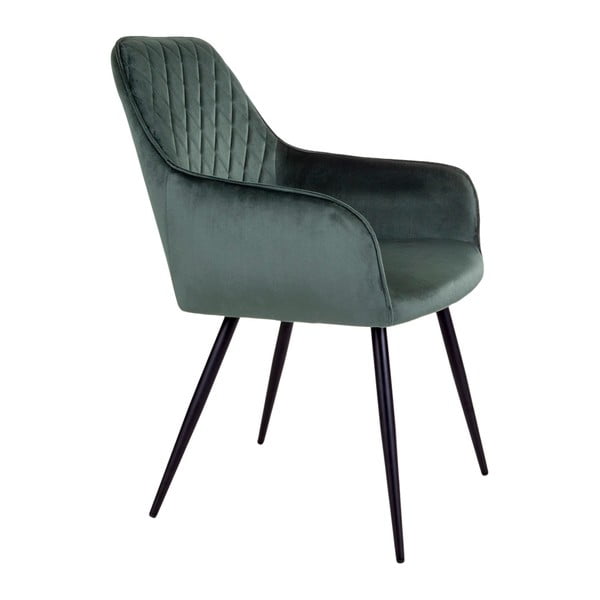 Tumši zaļi polsterēti ēdamistabas krēsli (2 gab.) Harbo – House Nordic-image-3