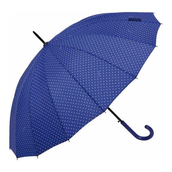 Tumši zils lietussargs Ambiance Triangles, ⌀ 122 cm