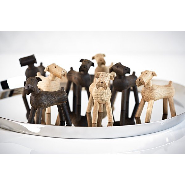 Ozola masīvkoka statuete Kay Bojesen Denmark Tim Smoked-image-1