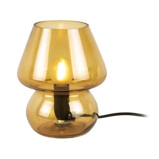 Dzeltena stikla galda lampa Leitmotiv Glass, augstums 18 cm