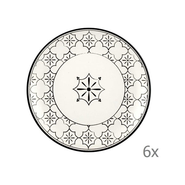 6 porcelāna deserta šķīvju komplekts Mia Maroc, ⌀ 17 cm