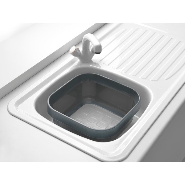 Pelēks plastmasas trauku mazgāšanas trauks Addis, 34 x 34 x 15,5 cm-image-1