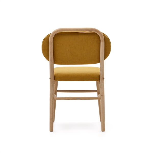 Sinepju dzelteni pusdienu krēsli (2 gab.) Helda – Kave Home-image-3