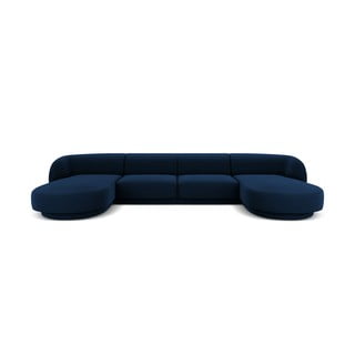 Zils samta stūra dīvāns (U veida) Miley – Micadoni Home