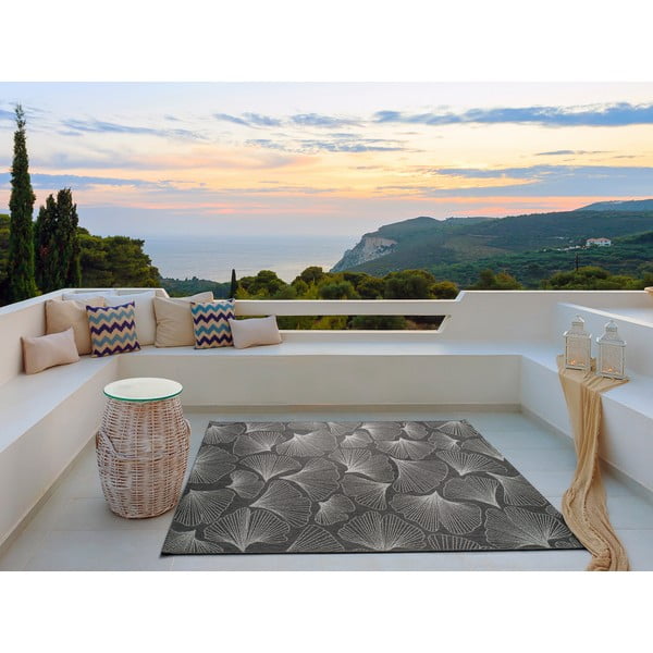 Tumši pelēks āra paklājs Universal Tokio, 80 x 150 cm-image-1