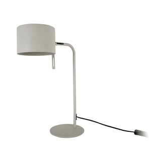 Pelēka galda lampa Leitmotiv Shell, augstums 45 cm
