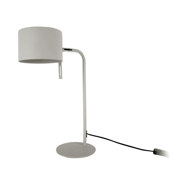 Pelēka galda lampa Leitmotiv Shell, augstums 45 cm