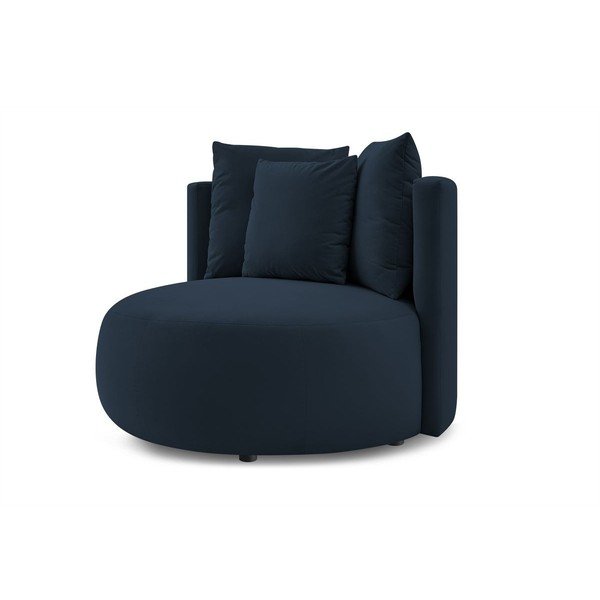 Tumši zils samta atpūtas krēsls Cesar – Bobochic Paris