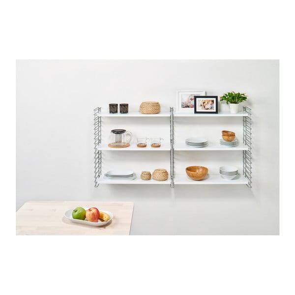 3 līmeņu plaukts ar baltiem plauktiem Metaltex Libro, garums 70 cm-image-2