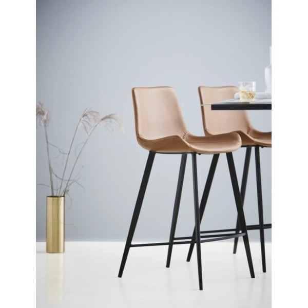 Gaiši brūns ādas bāra krēsls DAN-FORM Denmark Hype-image-1