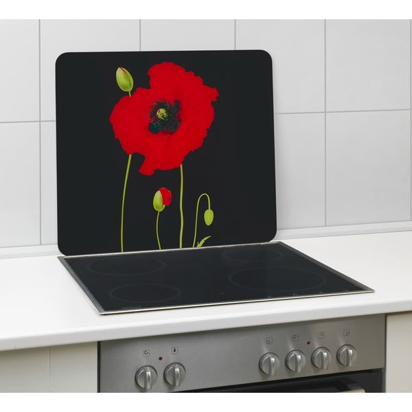 Rūdīta stikla aizsargplāksne plītij 50x56 cm Poppy – Maximex-image-1